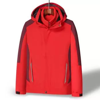 Три в одном: мужская и женская осенне-зимняя куртка, съемная подкладка, ветрозащитный комплект из двух предметов для активного отдыха, рабочая одежда с логотипом XL