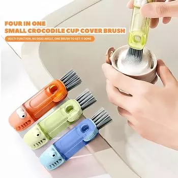 Три в одном щетка для крышки чашки щетка для очистки полости рта щетка для очистки стакана с водой щетка для очистки One Size синий