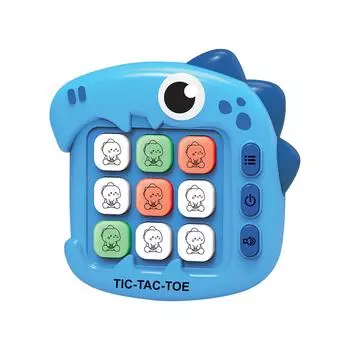 Три в ряд крестики-нолики детская развивающая интерактивная настольная игра игрушки игровой автомат девятка One Size синий