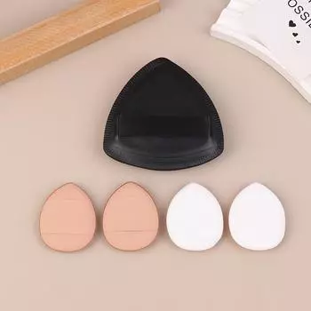Треугольный черный пуховка для макияжа 7 шт./набор с плоской головкой очиститель для кистей для тональной основы мини-губка для пальцев консилер воздушная подушечка инструмент 17*13*3.5cm