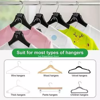 Triangles Clothes Hanger Connector Hooks Closet Clothes Hooks Rack Space Saving Cascading Plastic Wardrobe Coat Organizer Holder