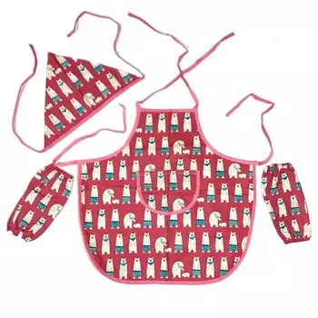 triangular arm polar bear for 90cm to 120cm S20405409ONE SIZE S204054 Polar bear ONE [Sherry Mimi] Children s apron, sling, cover, 3-piece set, pink,