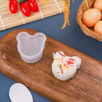 Triangular Onigiri Maker Non-stick Plastic Sushi Mold Box DIY Onigiri Press Kitchen Tool with Lid for Home Restaurant Hotel
