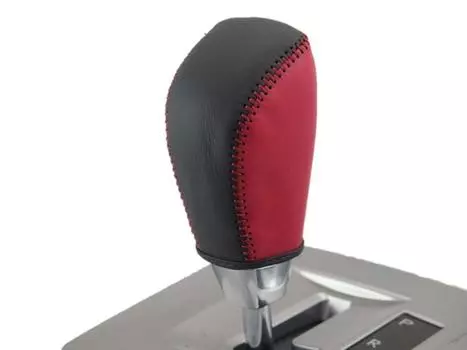 Tricolore EX DIY Shift Knob Leather Wrap Kit for and Forester and Black Leather with Red 1BK3U31R1B1R (3U-31) Levorg, Impreza, XV, (Red Stitching)