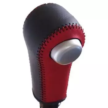 Tricolore Genuine Leather Shift Knob Cover x for Suzuki Wagon R Stingray MH34S without Replacement Customizable Interior Protection (Red Red, 1BK3S33)