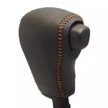 Tricolore Genuine Leather Shift Knob Cover x for Daihatsu Tanto Funcross Urethane Shift Knob Replacement Stain Custom Interior Protection (Black