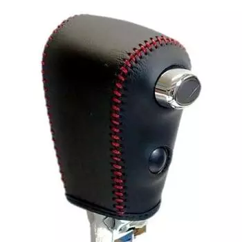 Tricolore Genuine Leather Shift Knob Cover x for Nissan Serena C27 Replacement Customizable Interior Protection (Black Red) (2016/08~2022/11)