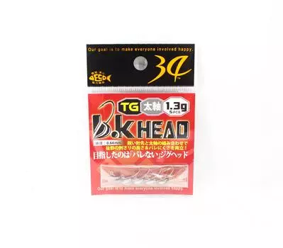 Тридцать четыре джиг-головки BK Head 1,3 грамма 5 штук в упаковке (5654)