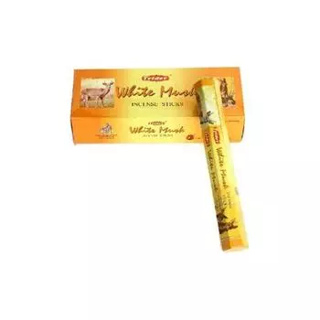 Tridev Agarbatti Ароматические палочки с белым мускусом | Шестиугольная серия | Аромат | Преданный | 3 шт * 20 г для пуджи/поклонения
