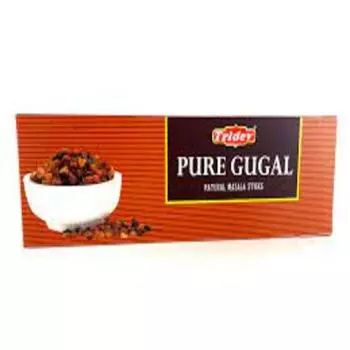 Tridev Agarbatti Pure Guggal Натуральные ароматические палочки масала | Серебряная серия | Аромат | Преданный | 6 шт * 80 г для пуджи/поклонения