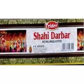 Tridev Agarbatti Shahi Darbar Натуральные ароматические палочки масала | Серебряная серия | Аромат | Преданный | 6 шт * 80 г для пуджи/поклонения