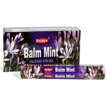 Tridev Balm Mint Agarbatti/Ароматические палочки | Шестиугольная серия | Аромат | Преданный | 6 шт * 20 г для пуджи/поклонения