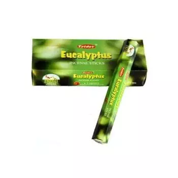 Тридев Агарбатти Эвкалиптовые ароматические палочки | Шестиугольная серия | Аромат | Преданный | 3 шт * 20 г для пуджи/поклонения