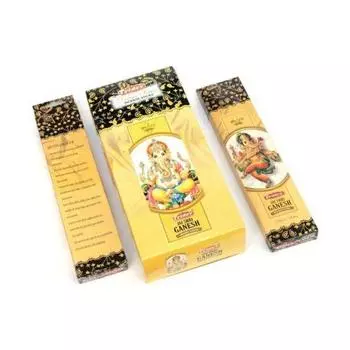 Тридев Джай Шри Ганеш Агарбатти/Ароматические палочки | Божественная серия | Аромат | Преданный | 3 шт * 20 г для пуджи/поклонения/религиозных мероприятий