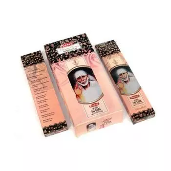 Тридев Джай Шри Саи Баба Агарбатти/Ароматические палочки | Божественная серия | Аромат | Преданный | 6 шт * 20 г для пуджи/поклонения/религиозных мероприятий