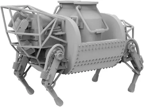 Trifactory Cyberpunk Series Current Use AI Robo Cow Robotics Dynamics Model B Resin Kit Molding Color 1/35 CY-10A