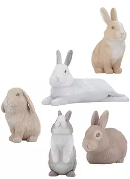 Trifactory Diorama Accessories Rabbit Set 5 Piece Resin Kit 1/12 ZA-16C