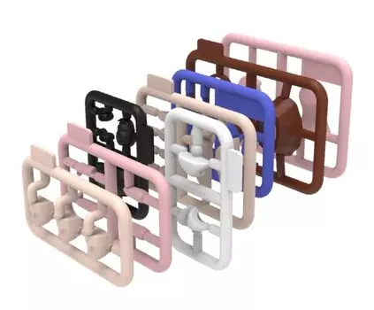 Trifactory IDEA Series Фигурка Девочка Сборочный комплект 1 Resin Art Knife Набор для литья из смолы Цвет 1/12 ID-01