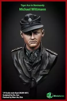 Trifactory MJ Figure Series Normandy Tiger Ace Michael Wittmann Bust Model Resin Kit Molding Color 1/9 MJ09-001