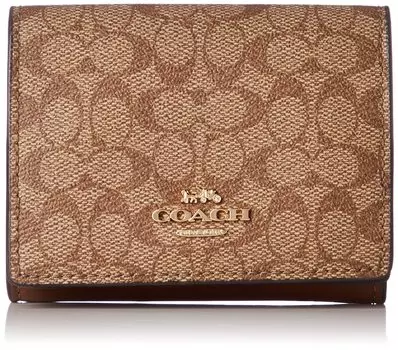 Trifold Wallet Signature [Coach] 91806-1 Women s Im/Khaki/Saddle [Item]