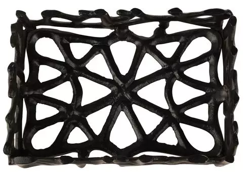 Trifri Чугунная корзина для фруктов, хлеба, корзина, ресторанная утварь, кухонная утварь, сервировочная посуда, корзина для хранения, антикварная еда 2.5 inches, length-6 inches, width: 9 inches чёрный