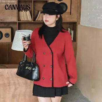 Трикотаж для женщин больших размеров, темперамент, осень и зима, повседневный вязаный кардиган XL чёрный