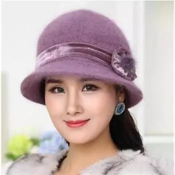 Трикотажная пряжа для пожилых людей среднего возраста Осень-зима Шапки для пожилых женщин Бабушек Теплые толстые шапки-тазики Ветрозащитные Морозостойкие Для пожилых женщин