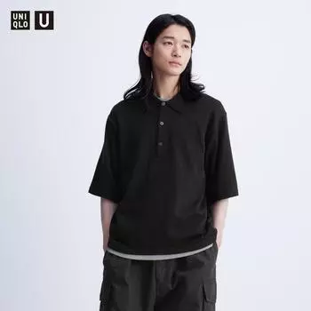Трикотажная рубашка-поло UNIQLO с коротким рукавом