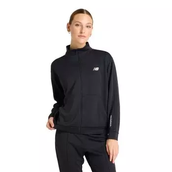Трикотажная спортивная куртка BK M [New Balance] женская (AWJ51505) (черный)