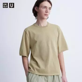 ТРИКОТАЖНАЯ ФУТБОЛКА UNIQLO ЯПОНИЯ С КОРОТКИМ РУКАВОМ