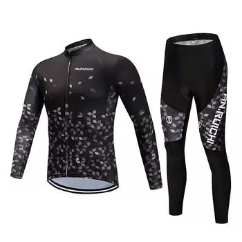 Трикотажные изделия для езды на велосипеде, комплект одежды для велоспорта, мужской костюм с длинным рукавом для велосипедной одежды S