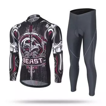 Трикотажные изделия для езды на велосипеде, комплект одежды для велоспорта, быстросохнущая мужская одежда для велосипеда с длинным рукавом, костюм S
