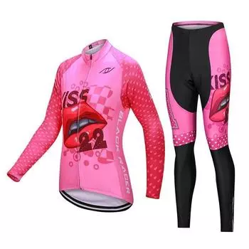 Трикотажные изделия для езды на велосипеде, комплект одежды для велоспорта, женский красочный костюм с длинным рукавом для велосипеда S
