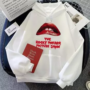 Триллер Комедия Фильм Шоу ужасов Рокки Хоррора Толстовки Зимние женские/мужские толстовки Фильм Печать Одежда XS белый