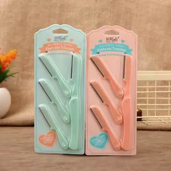 Триммер для бровей, инструменты для макияжа, безопасная бритва для бровей, бритва для удаления волос на лице и теле, лезвия для бритвы, женский нож для формирования бровей, косметический инструмент