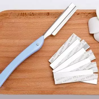 Триммер для бровей, нож для обрезки бровей из нержавеющей стали, профессиональная бритва для бровей, бритва для лица, портативный мини-нож для бровей CHINA