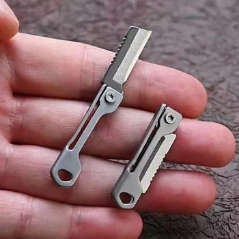 Триммер для бумаги Триммер для бумаги Мини-складной нож Почтовая посылка Лезвие из нержавеющей стали Универсальное лезвие Карманная лента Брелок Коробка Открытая посылка для писем