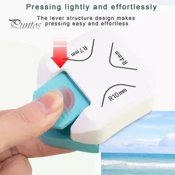 Триммер для филе с рычажной ручкой, металлическое лезвие, угловой филе 3-в-1, мини-портативный угловой наполнитель для фотобумаги белый