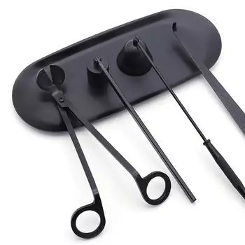 Триммер для фитиля Уход за домом Современный набор инструментов для свечей Лоток Нержавеющий Подарочный инструмент для влюбленных Снаффер из нержавеющей стали Портативные аксессуары