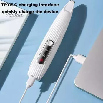 Триммер для лап домашних животных со светодиодной подсветкой Прецизионный триммер для домашних животных Беспроводные машинки для стрижки домашних животных с низким уровнем шума Перезаряжаемый через USB триммер для шерсти домашних животных белый