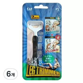 Триммер для ног Kai Men s Leg Trimmer, 2 шт. в упаковке, 6 шт., корейское лезвие для бритвы