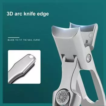 Триммер для ногтей, многофункциональный жесткий нож из нержавеющей стали, изысканные толстые машинки для стрижки взрослых с широкими зубами, сверхмощные машинки для стрижки ногтей для пожилых людей серебряный