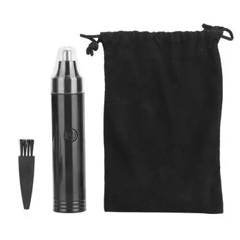 Триммер для носа, перезаряжаемый, беспроводной, полностью автоматический, со встроенным литиевым аккумулятором, для удаления волос в носу, черный