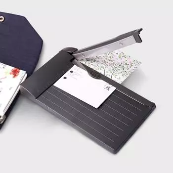 Триммер для резки бумаги формата А5 — гильотинный станок для резки фотографий с ножом для скрапбукинга и линейкой синий