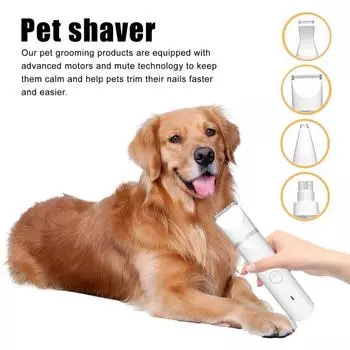 Триммер для собачьих лап, беспроводная электрическая мини-машинка для стрижки домашних животных с низким уровнем шума, набор для ухода за шерстью собак, шлифовальная машинка для ногтей, бритва для кошек и собак A