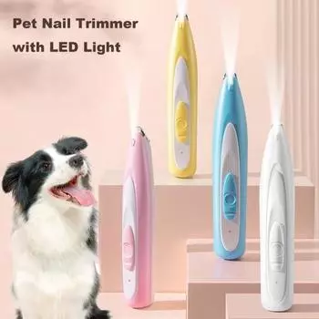 Триммер для собачьих лап со светодиодной подсветкой, аккумуляторная беспроводная машинка для стрижки волос, малошумный триммер для домашних животных, электрический инструмент для груминга собак синий