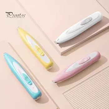 Триммер для собачьих лап со светодиодной подсветкой, аккумуляторная беспроводная машинка для стрижки волос, малошумный триммер для домашних животных, электрический инструмент для груминга собак синий