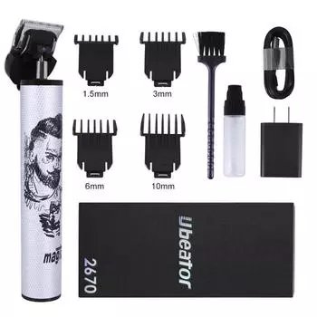 Триммер для стрижки волос, 4 насадки US Plug