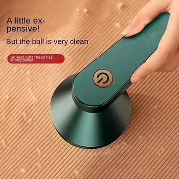 Триммер для удаления волос с помощью аккумулятора, портативный ручной электробритва для удаления волос с свитера зелёный