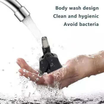 Триммер для ушей и носа для мужчин, нержавеющая сталь, ручной, моющийся, портативный, для удаления волос, бритва для носа Vibrissa